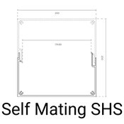 Knotwood Self Mating SHS 200mm (170mm internal) - 6500mm